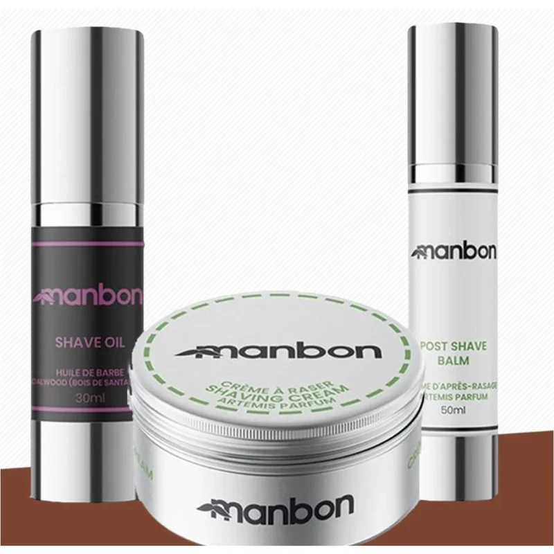 Manbon Luxurious Natural Shaving Kit - Grooming Gift Pack