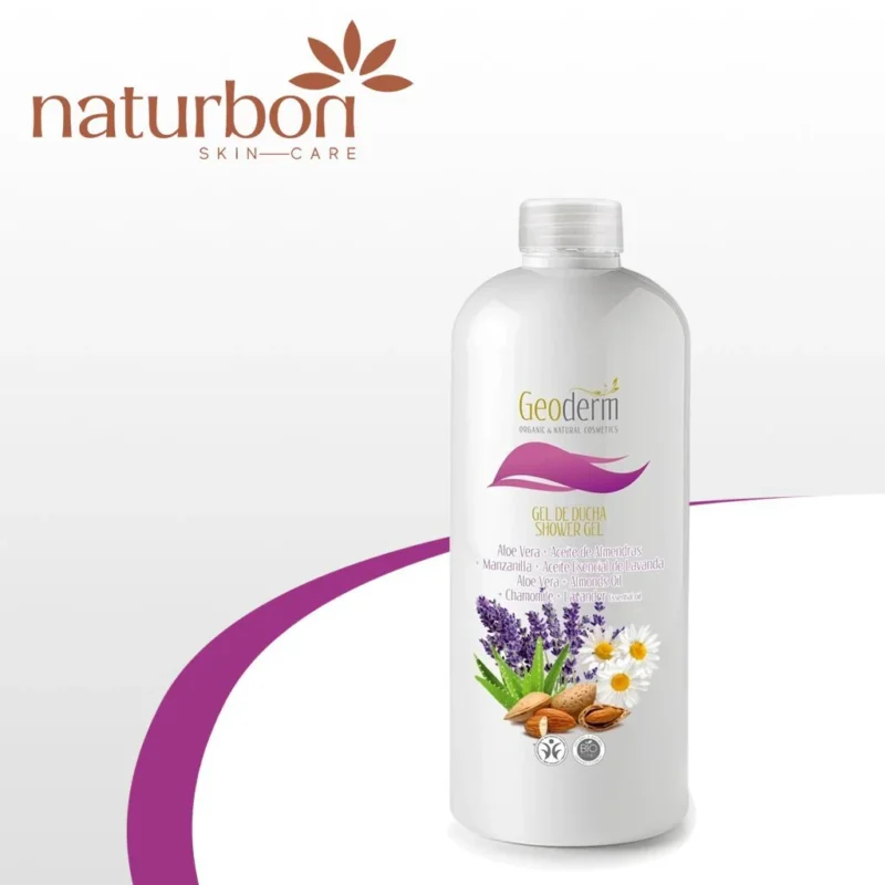 Organic & Natural Skin Pamper Shower Gel - Aloe Vera, Lavender and Almond Oils - Image 2